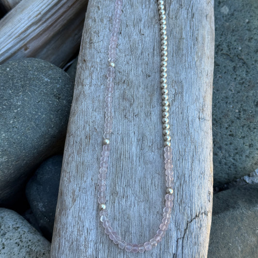 Little Rose Quartz Choker