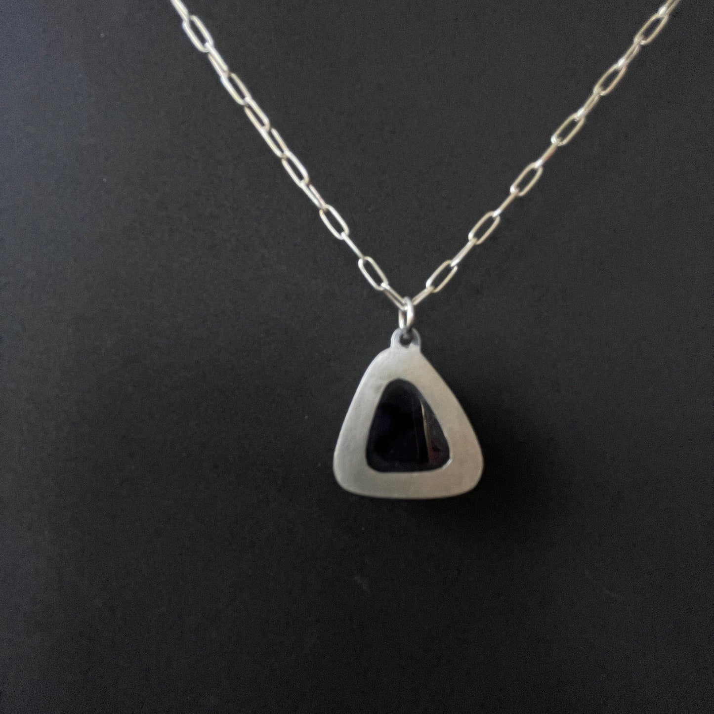 tripache silver and amethyst pendant