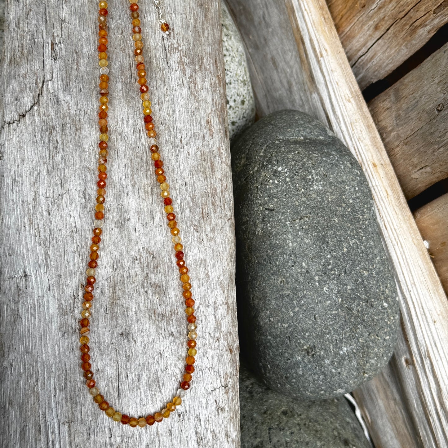 Carnelian Beaded Choker