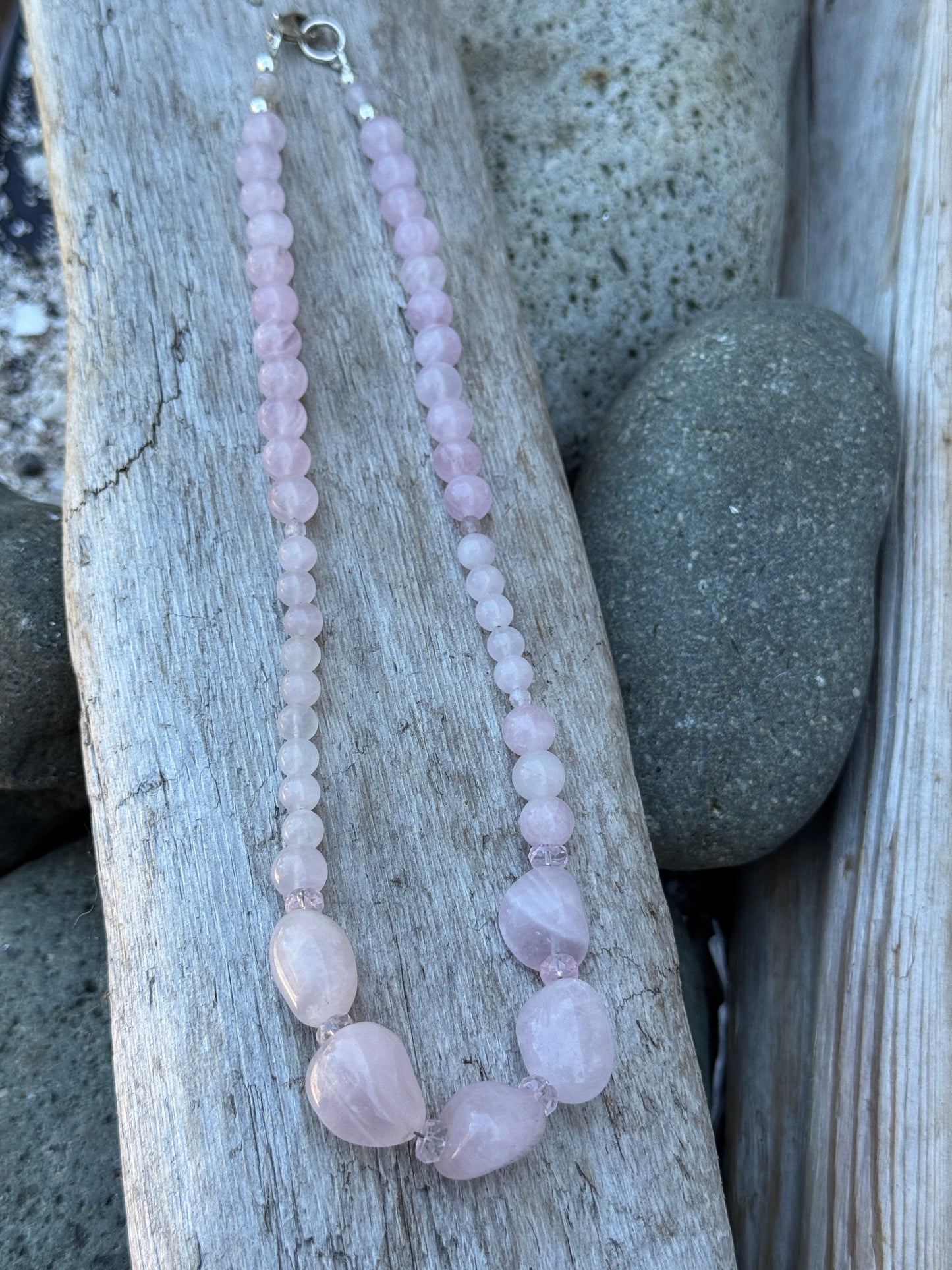 Lovely Rose Quartz Statement Necklace