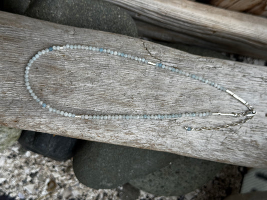 Aquamarine Beaded Choker