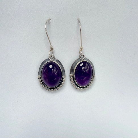 silver and amethyst earrings