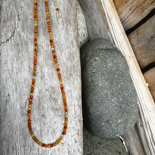 Carnelian Beaded Choker